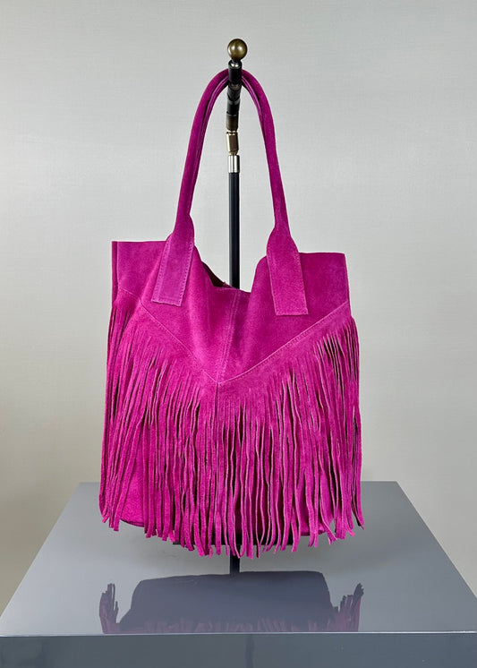 BORSA FRANGE FUCSIA