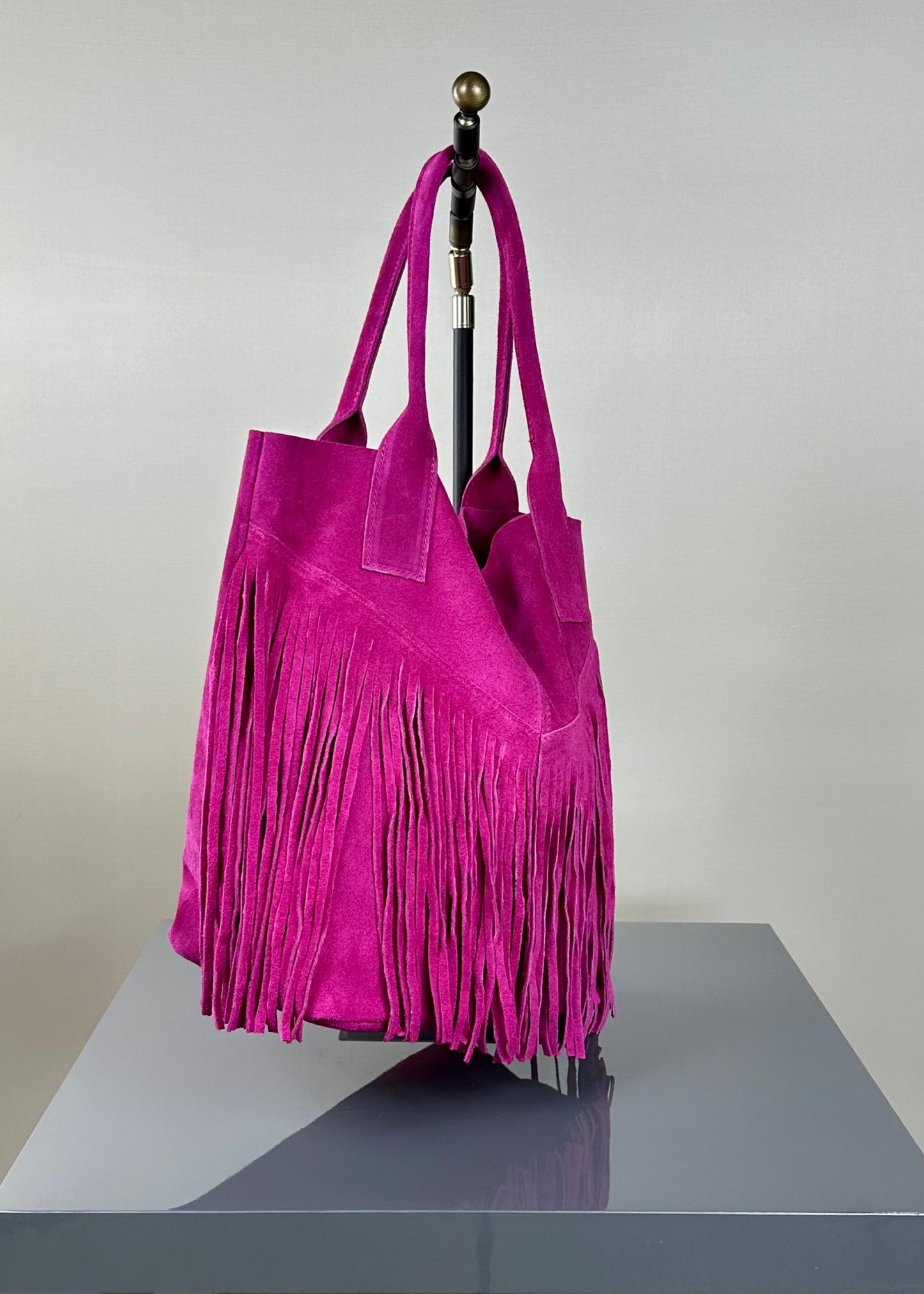 BORSA FRANGE FUCSIA