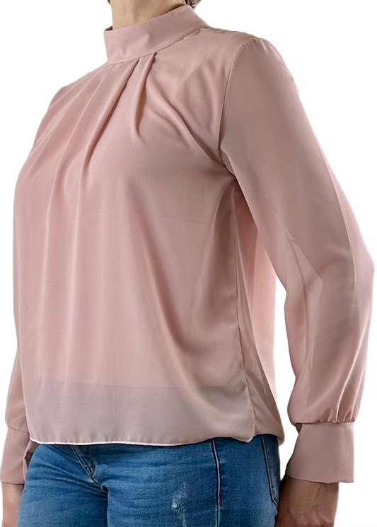 CAMICIA GEORGETTE ROSA