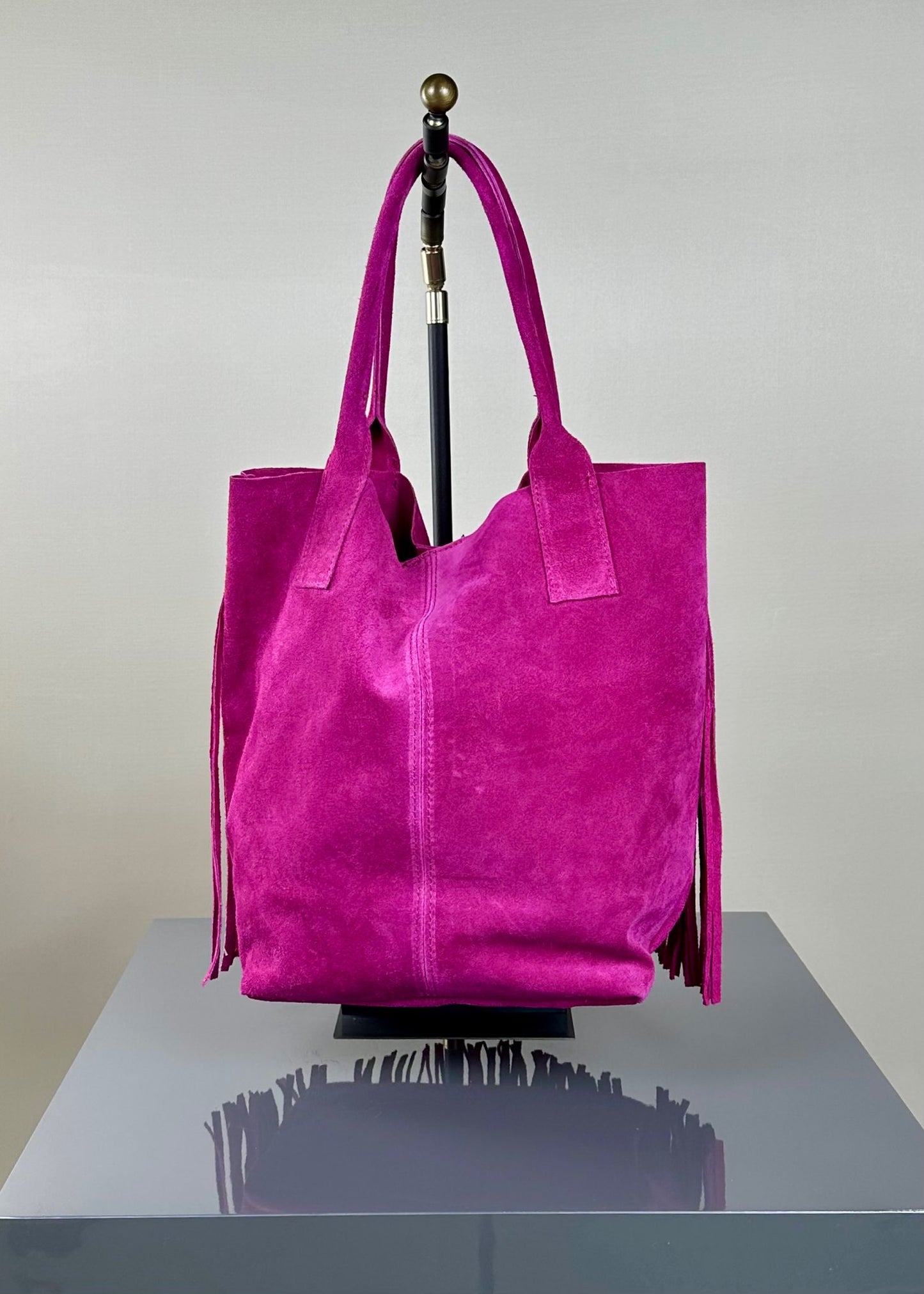 BORSA FRANGE FUCSIA