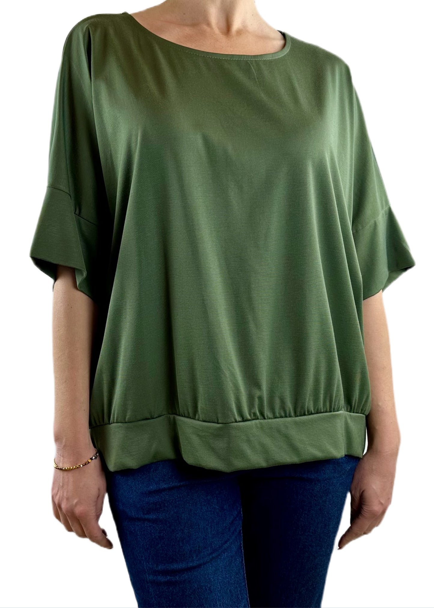 MAGLIA MAXI TOP VERDE