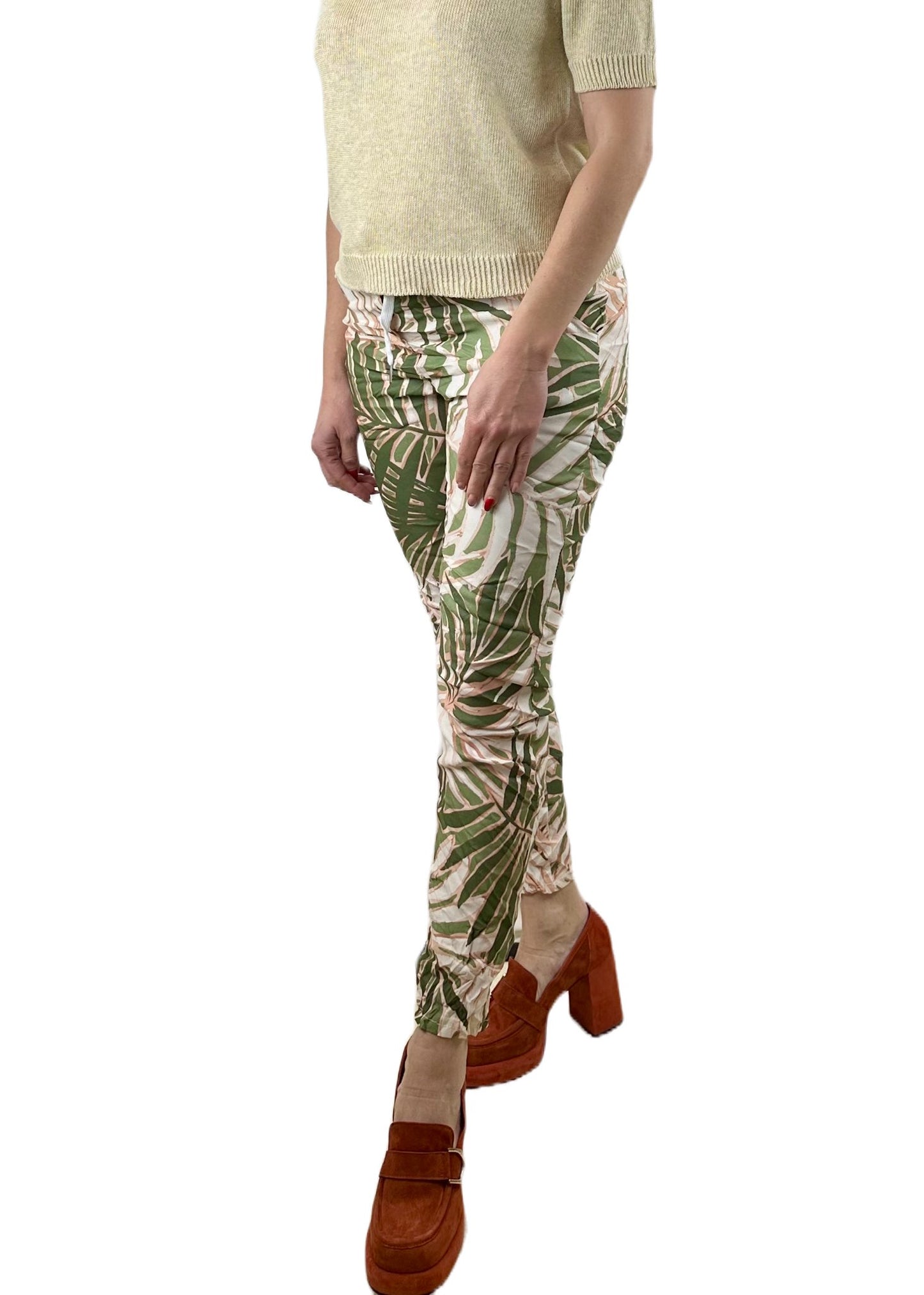 PANTALONI FROISSE' VERDE