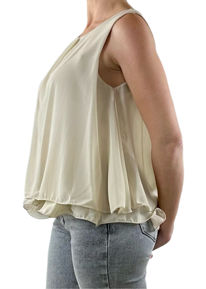 TOP CHIFFON CHAMPAGNE