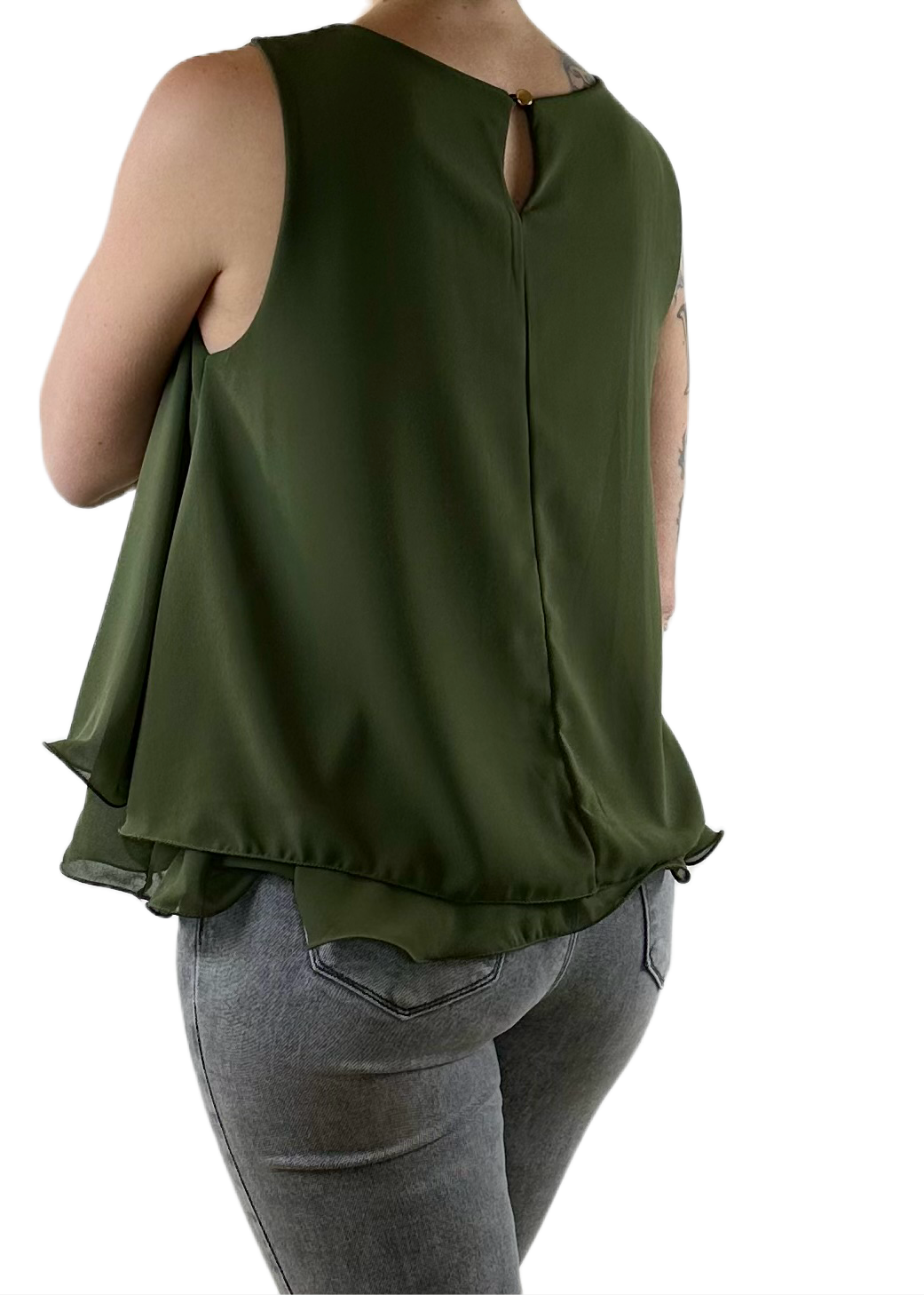 TOP CHIFFON VERDE