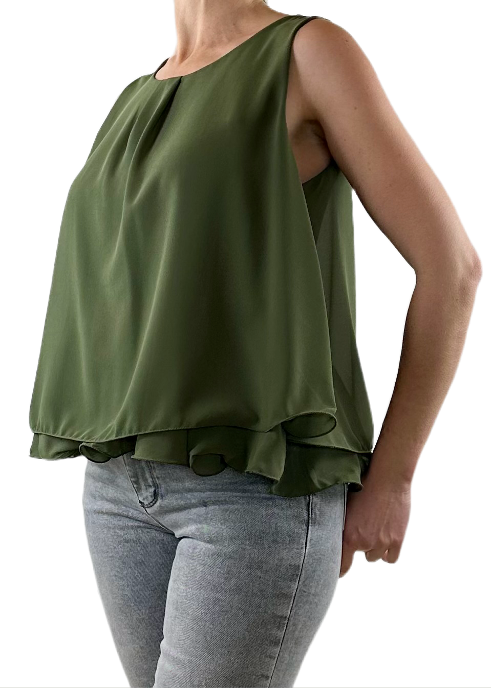 TOP CHIFFON VERDE