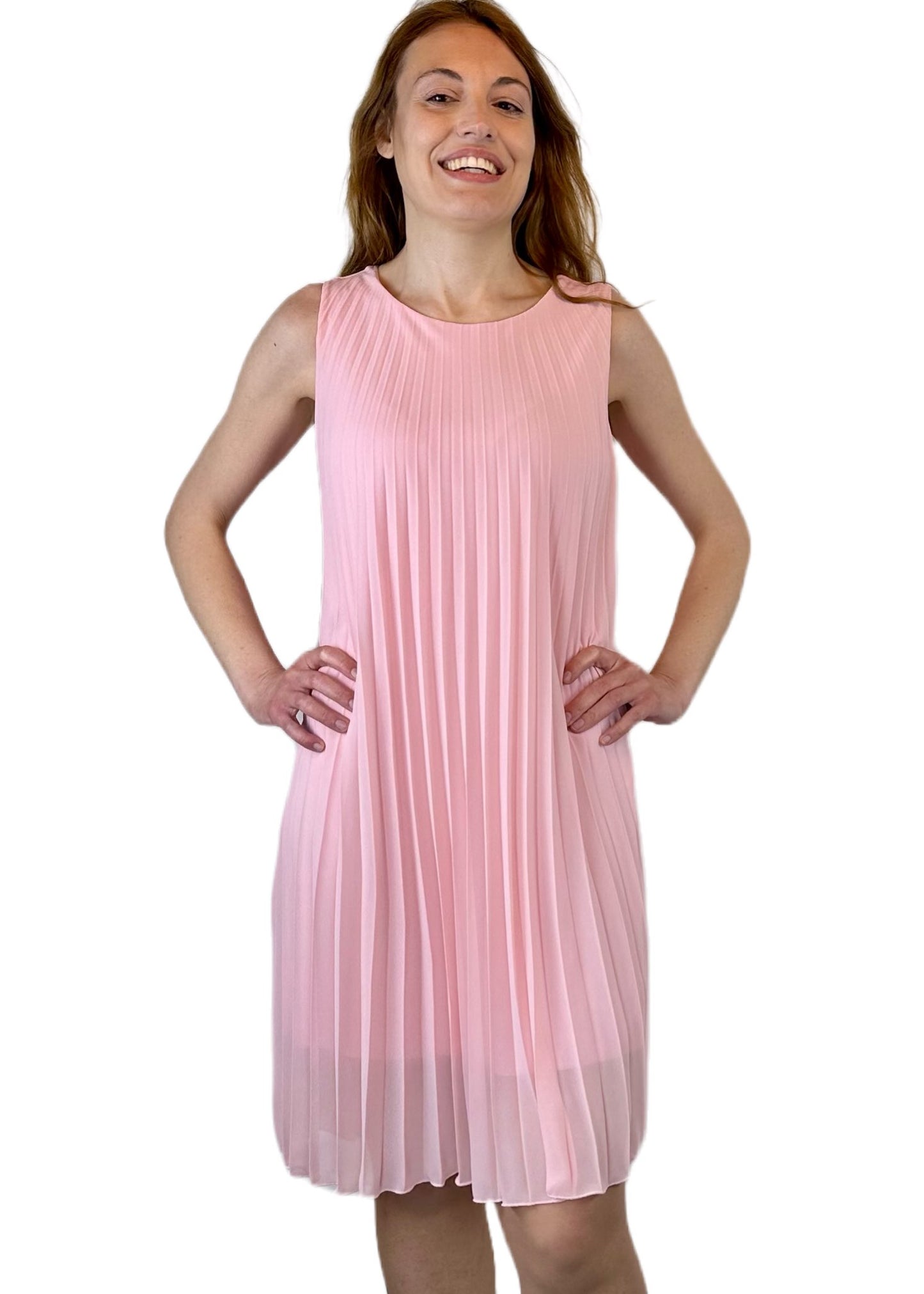 VESTITO PLISSETTATO ROSA